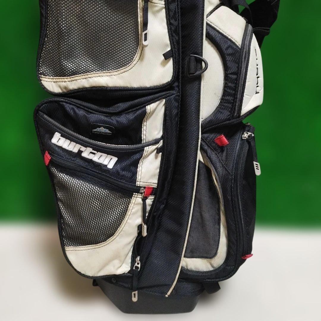 Burton スタンド式キャディバッグ 黒/ベージュ