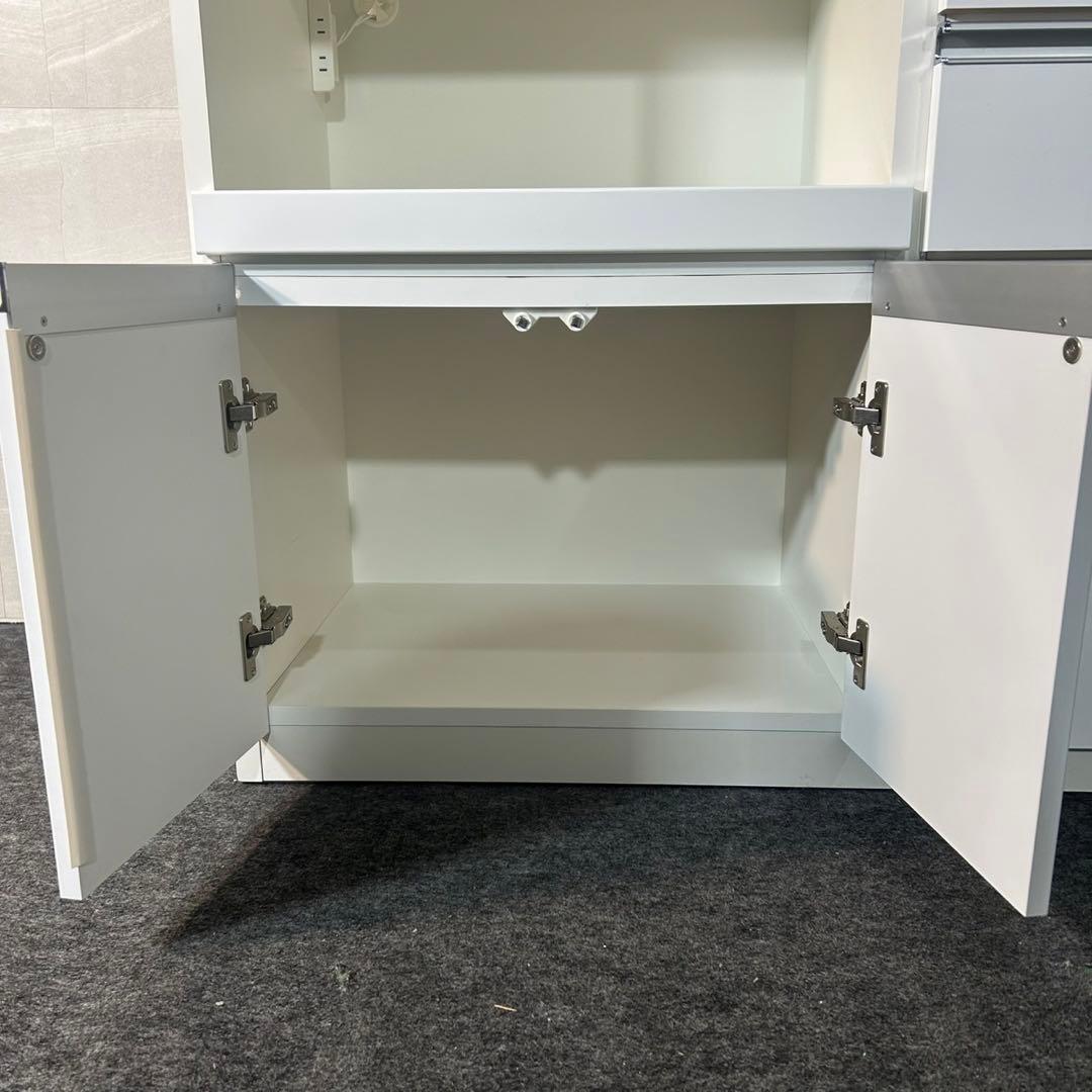 松田家具 食器棚 プルミエ 幅140cm シンプル キッチン収納 d3860