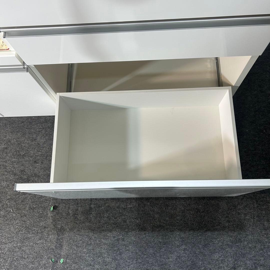 松田家具 食器棚 プルミエ 幅140cm シンプル キッチン収納 d3860