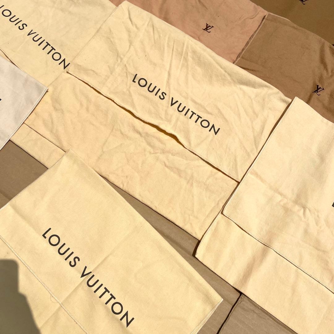 ルイヴィトン 収納 保存袋 ロゴ 巾着 ベージュ まとめ 50枚