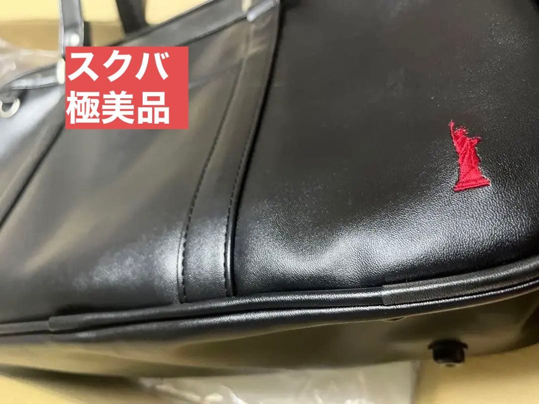 【レア】EASTBOY スクールバッグ　黒　赤刺繍 　角スレ無し♪美品