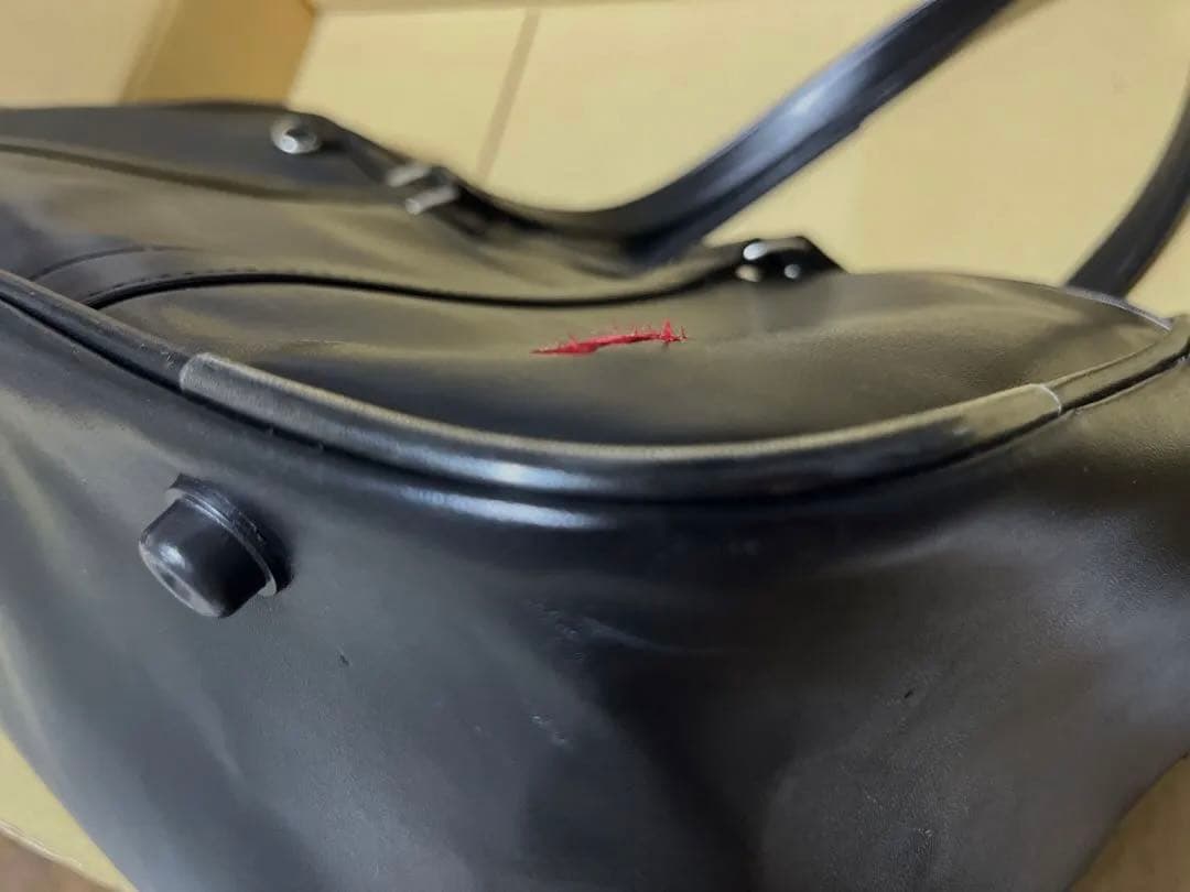 【レア】EASTBOY スクールバッグ　黒　赤刺繍 　角スレ無し♪美品