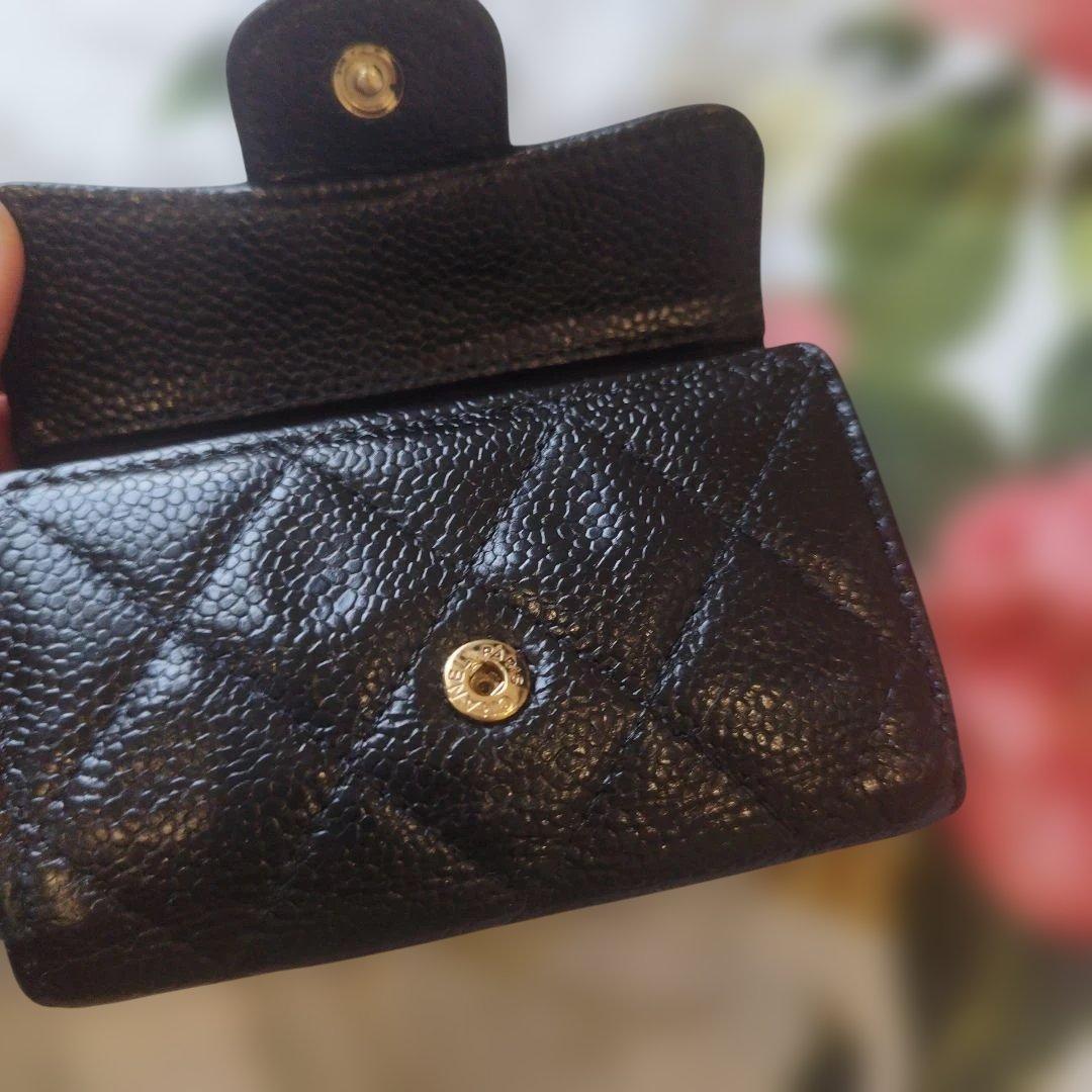 シャネルキャビアスキン　キーケース