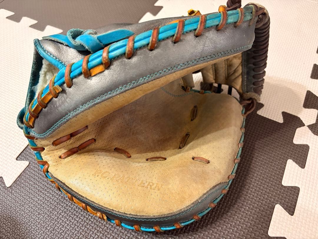 ZETT 軟式野球グローブ 青/グレー