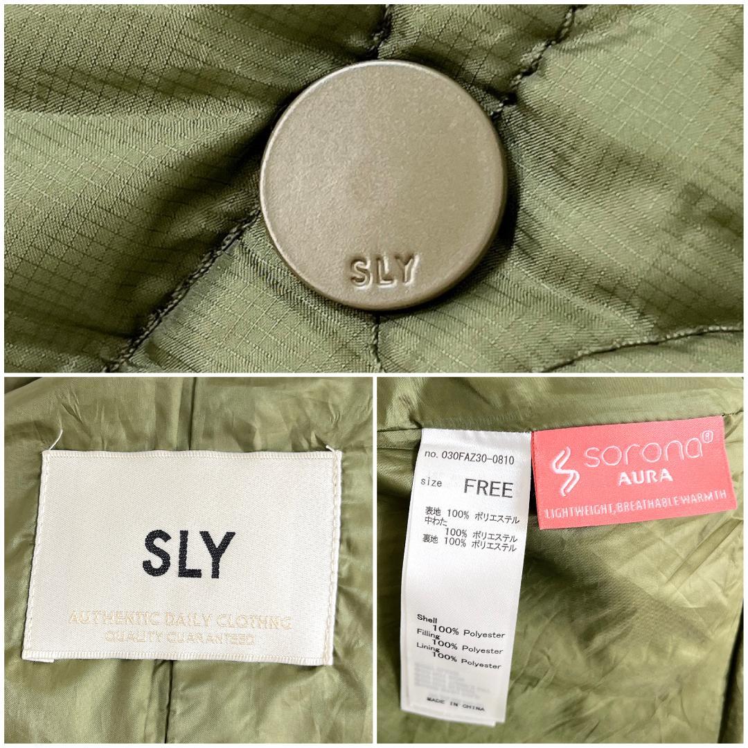 〇 SLY QUILTED MILITARY PONCHO スタンドネック F