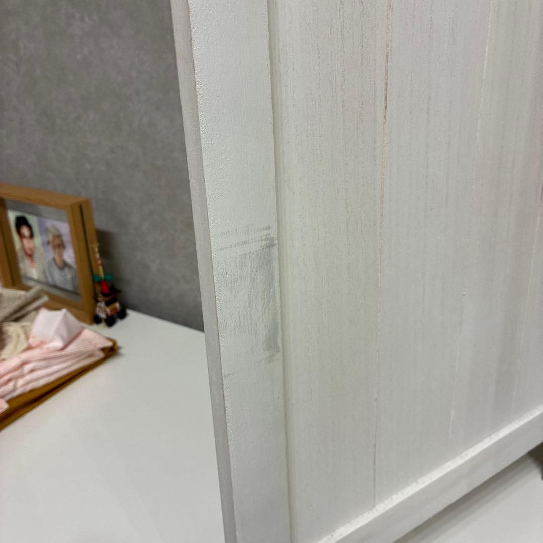 [4連][高さ148] 木製アンティーク調パーテーション ルーバータイプ 完成