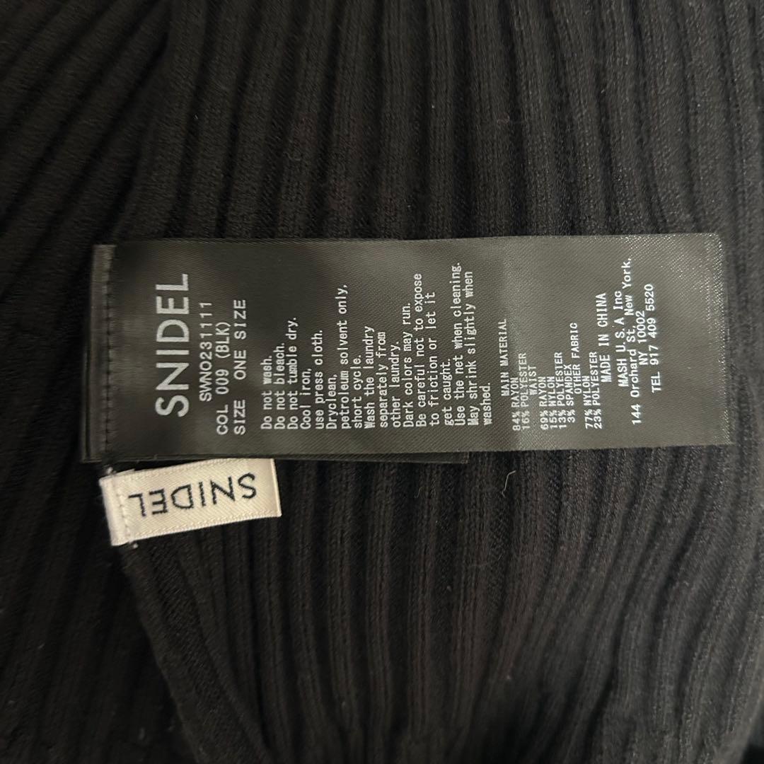 SNIDEL シアーブロッキングニットワンピース