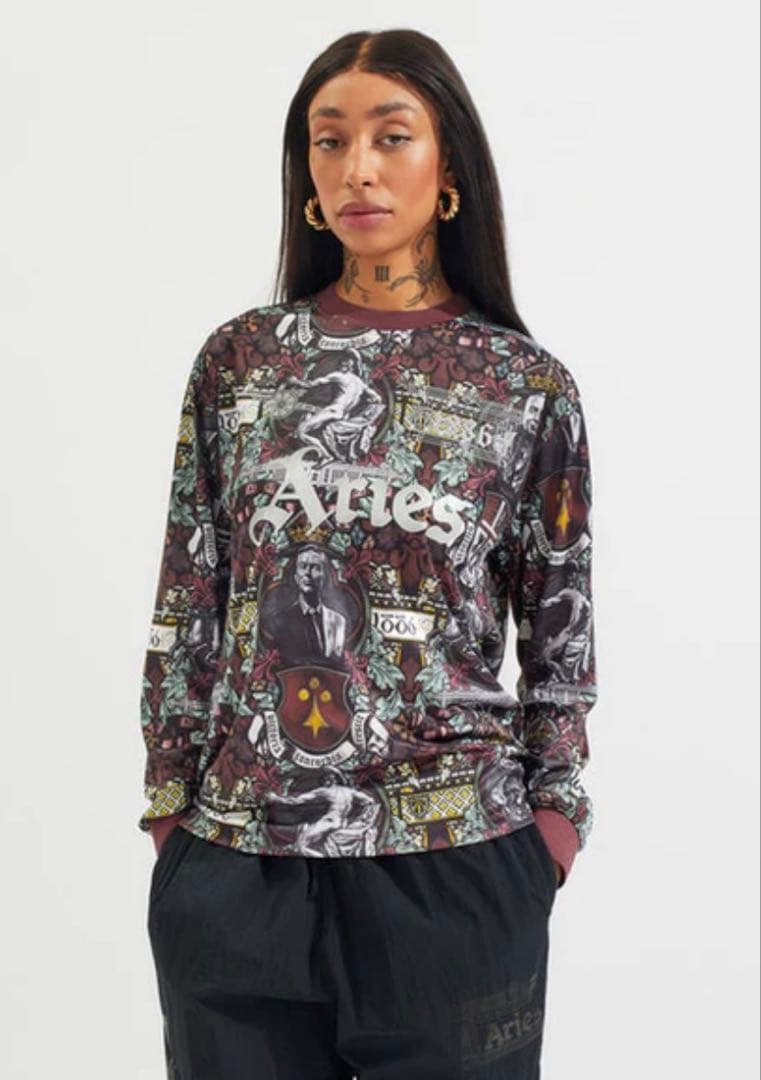 新品未使用ARSENAL×AriesロングスリーブTシャツ　ステンドグラス