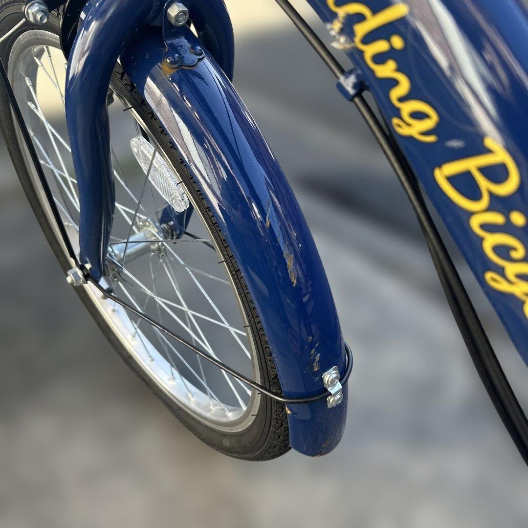 青い折りたたみ自転車　20インチ　直接取引