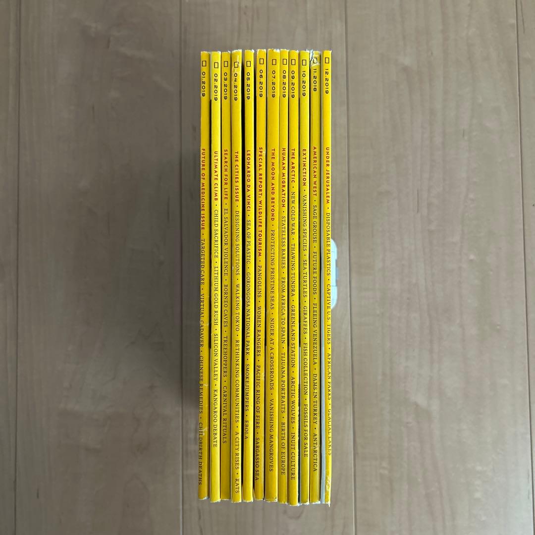 ナショナルジオグラフィック 英語版 2019年 全12冊 英語学習に最適です