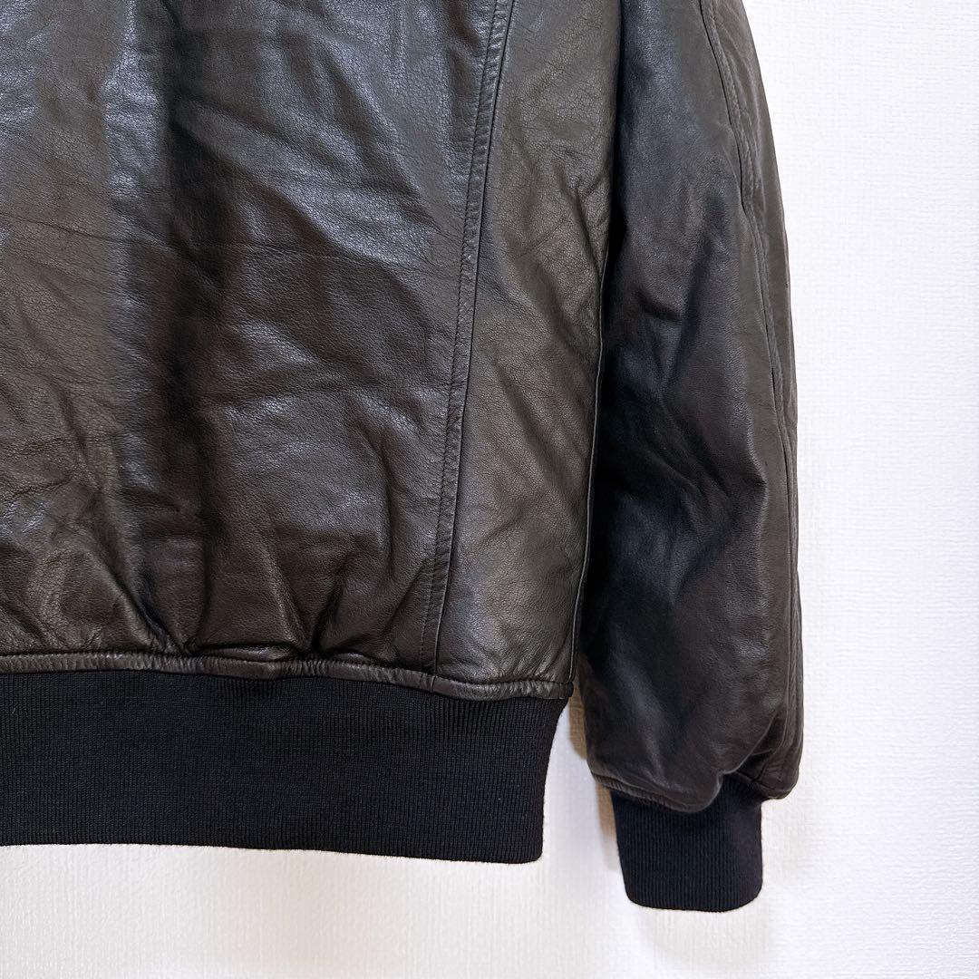 ルシアン ペラフィネ レザー リバーシブル ダウンジャケット　スカル　黒　S