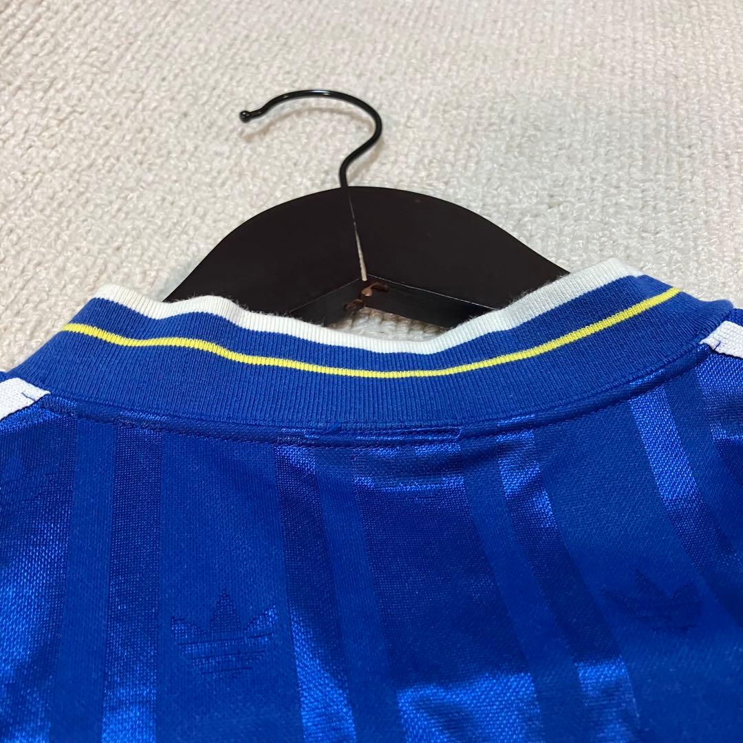 【90s】adidasゲームシャツ長袖　ピケ　ヴィンテージLトレフォイル常田大希