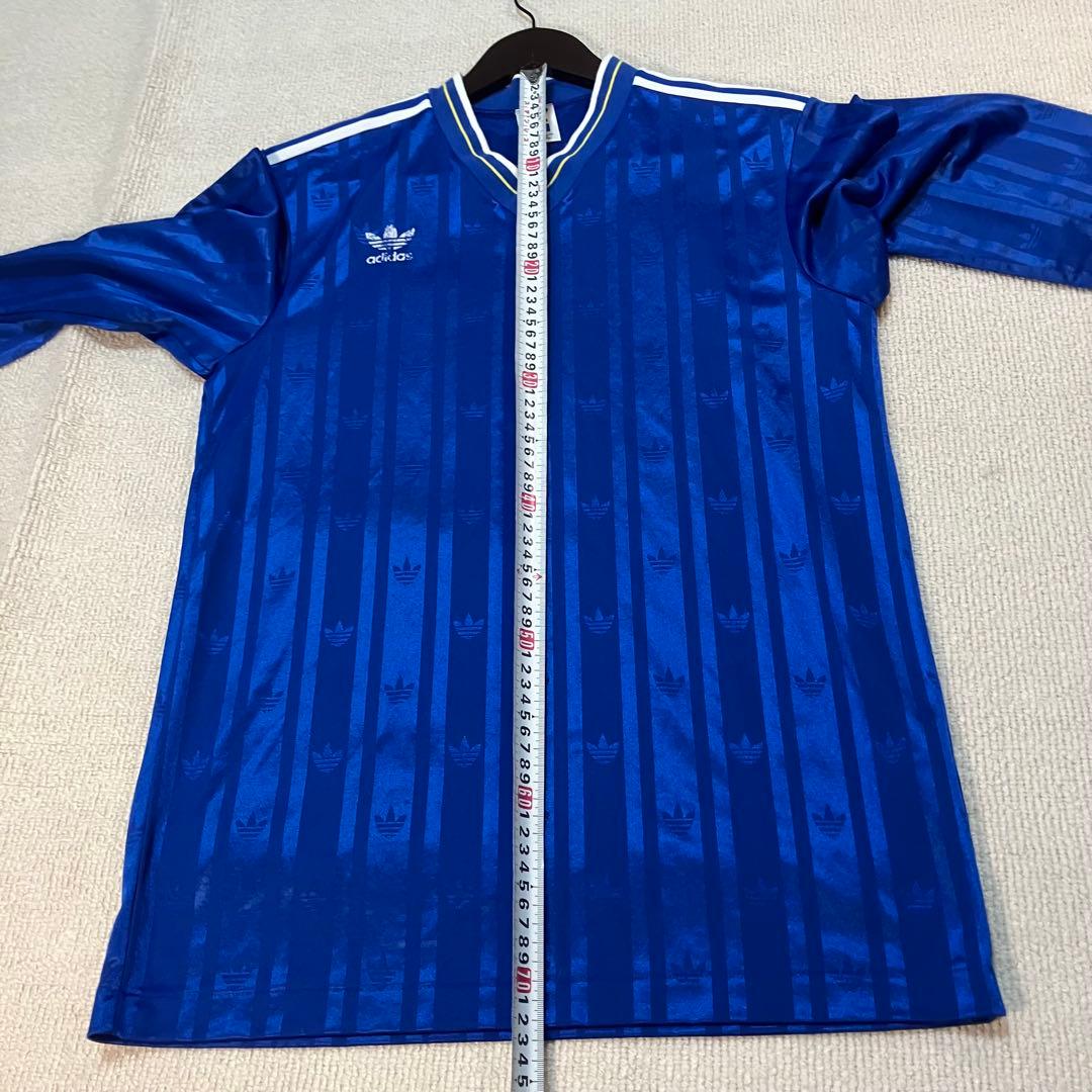 【90s】adidasゲームシャツ長袖　ピケ　ヴィンテージLトレフォイル常田大希