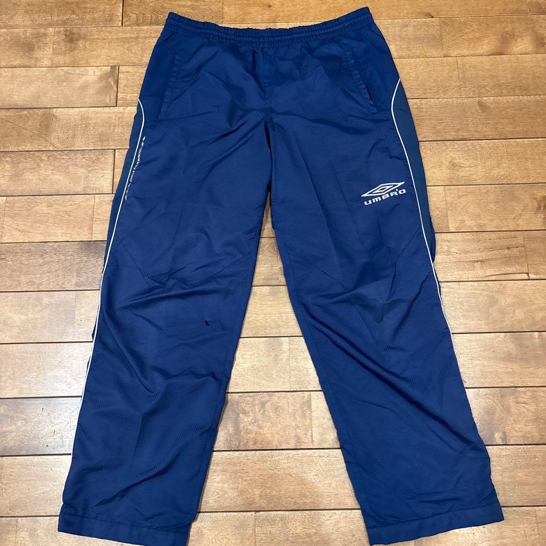 90s アンブロ ピステ上下 中綿 セットアップ 裏起毛 白タグ M