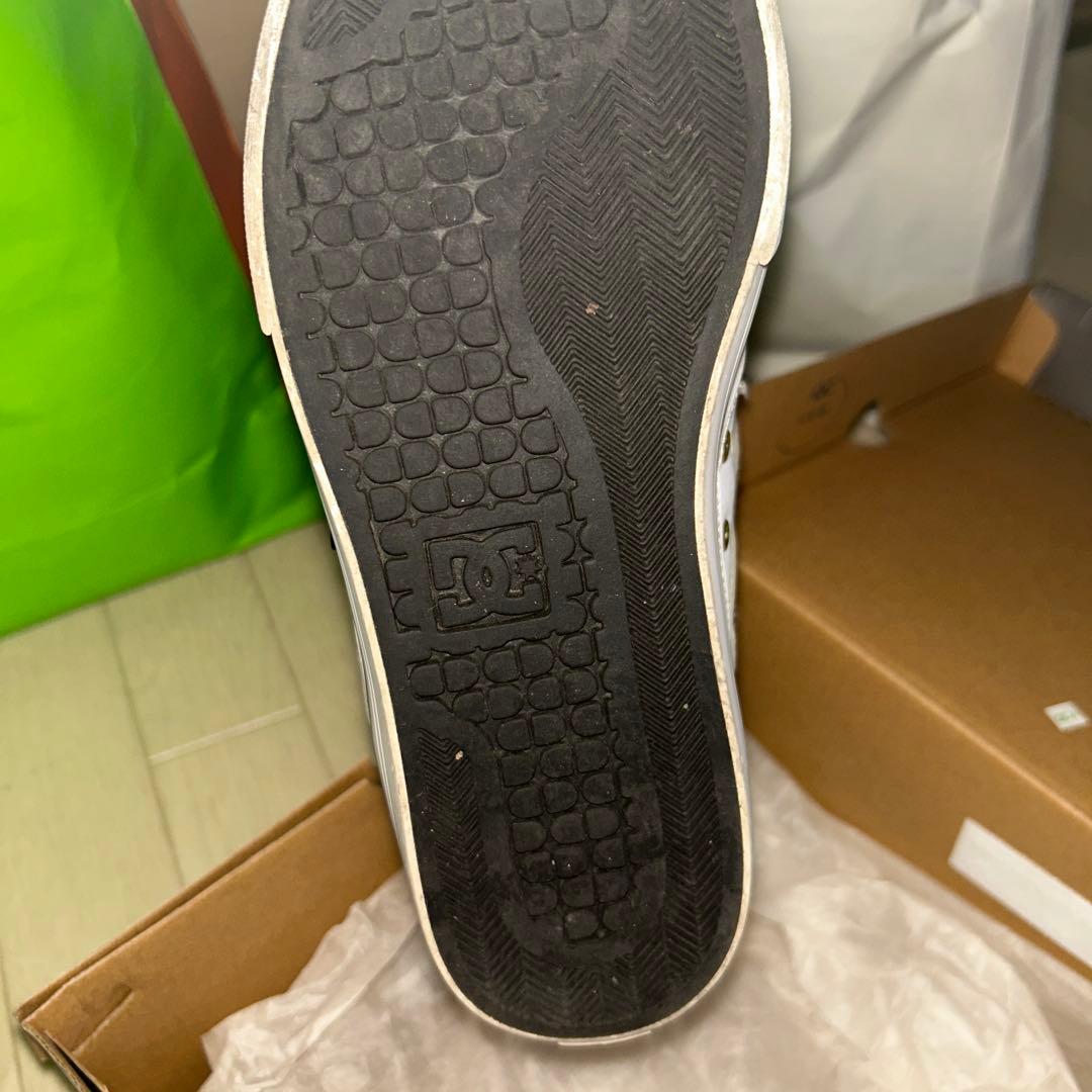 DC ハイカットスニーカー ホワイト/ブラウン