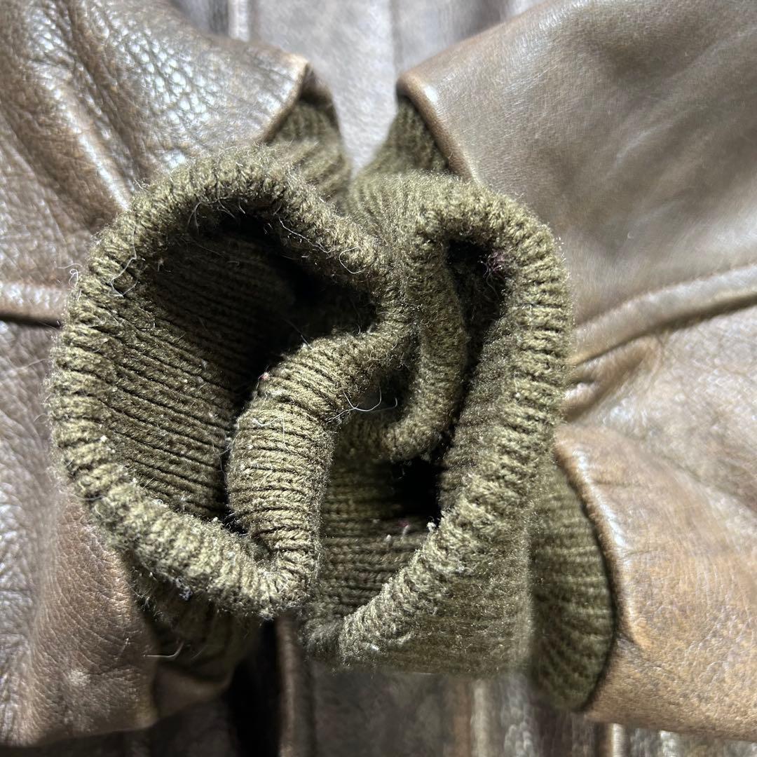 90s【Vintage】A2/leather flight jacket/Y2K