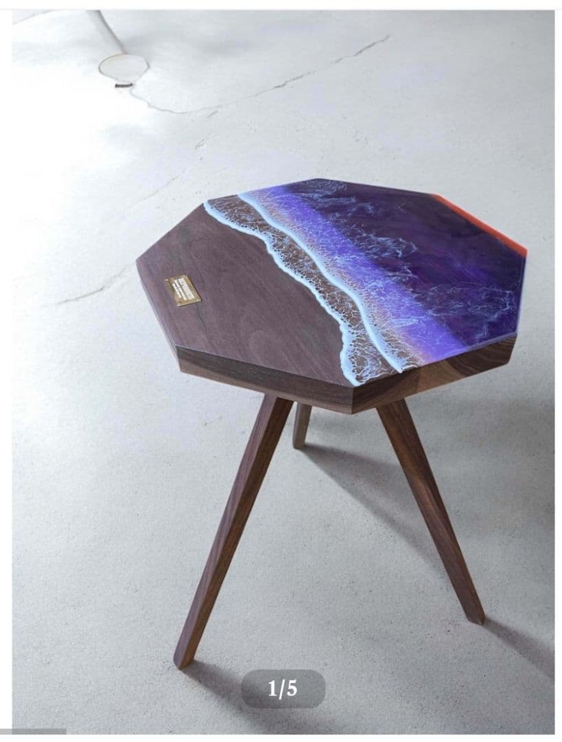 オクタゴンレジンテーブル 夜明け 802 products ウォールナット