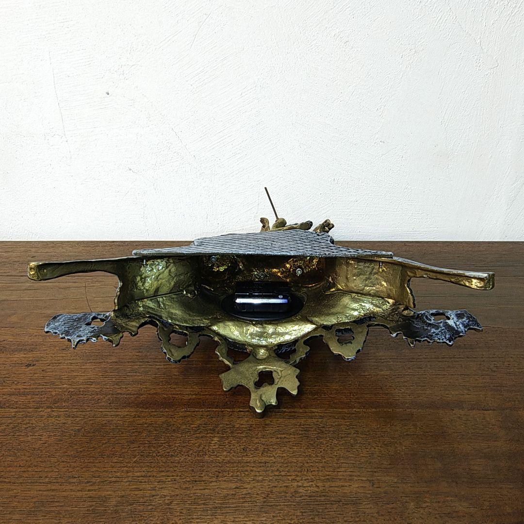 【Art Nouveau Style】真鍮製　置き時計　アールヌーヴォー