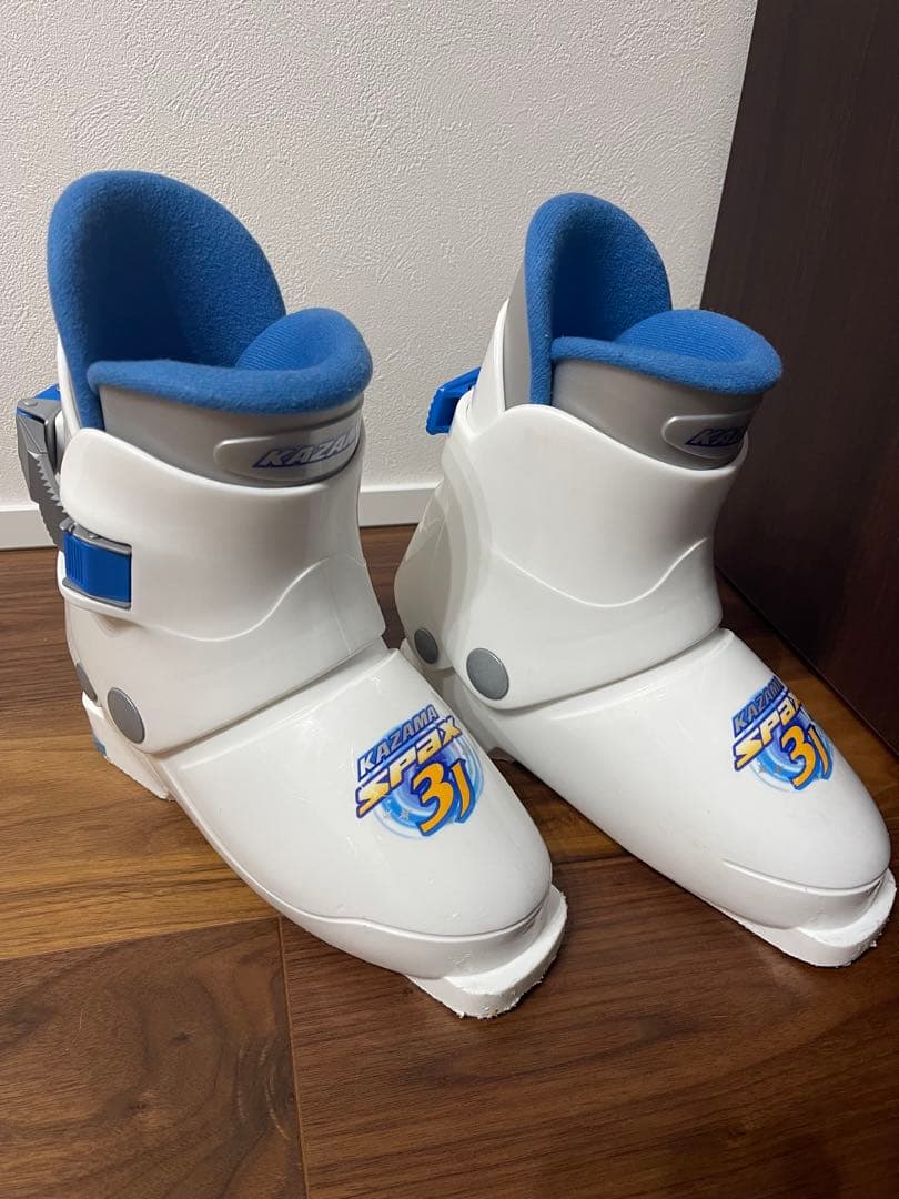 KAZAMA スキー板120㎝ ブーツ21㎝ ストック セット ジュニア 子供用