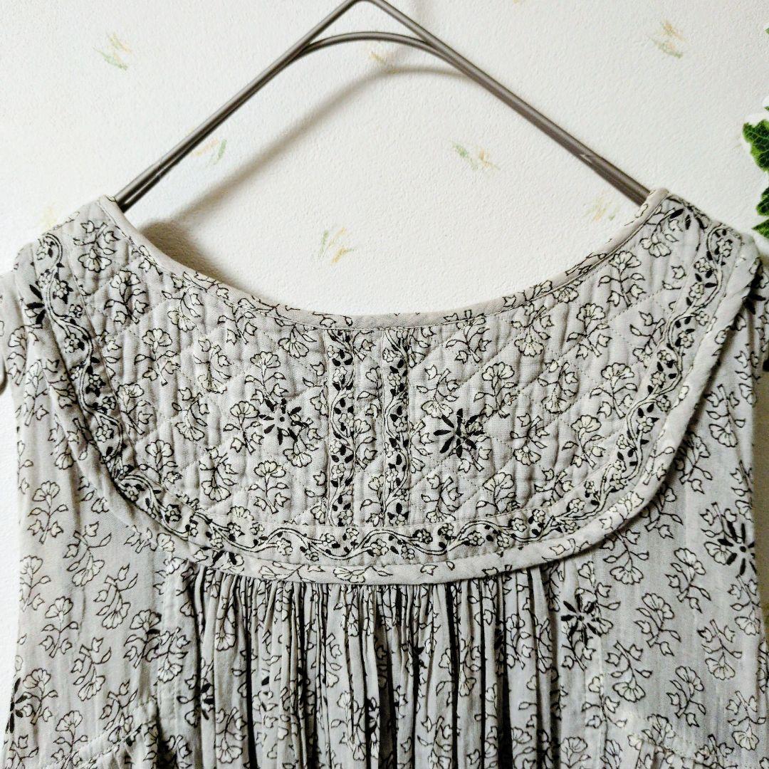 maison de soil メゾンドソイル キルティングワンピース リバティ柄