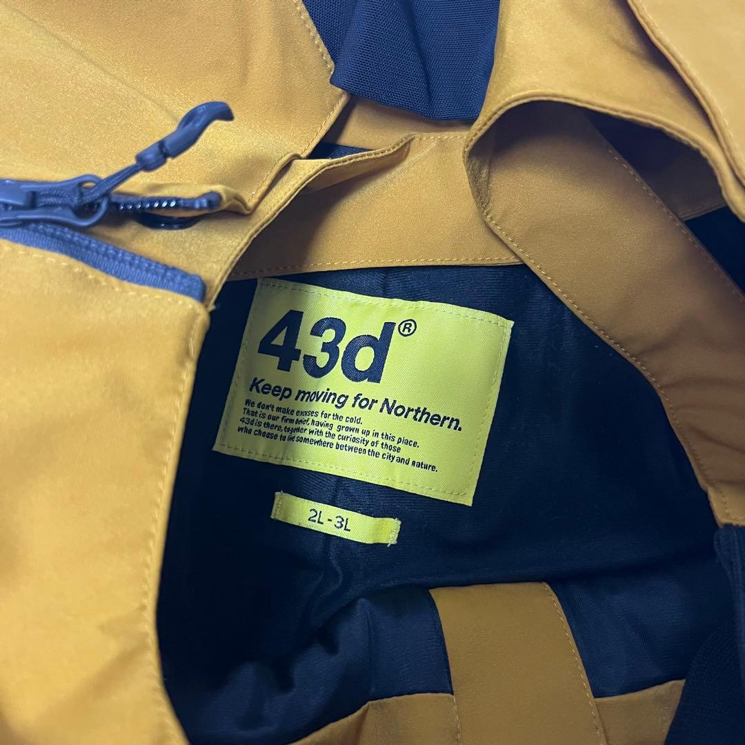 希少サイズ 43DEGREES スノボ セットアップ ウェア 黄色 最高 43d