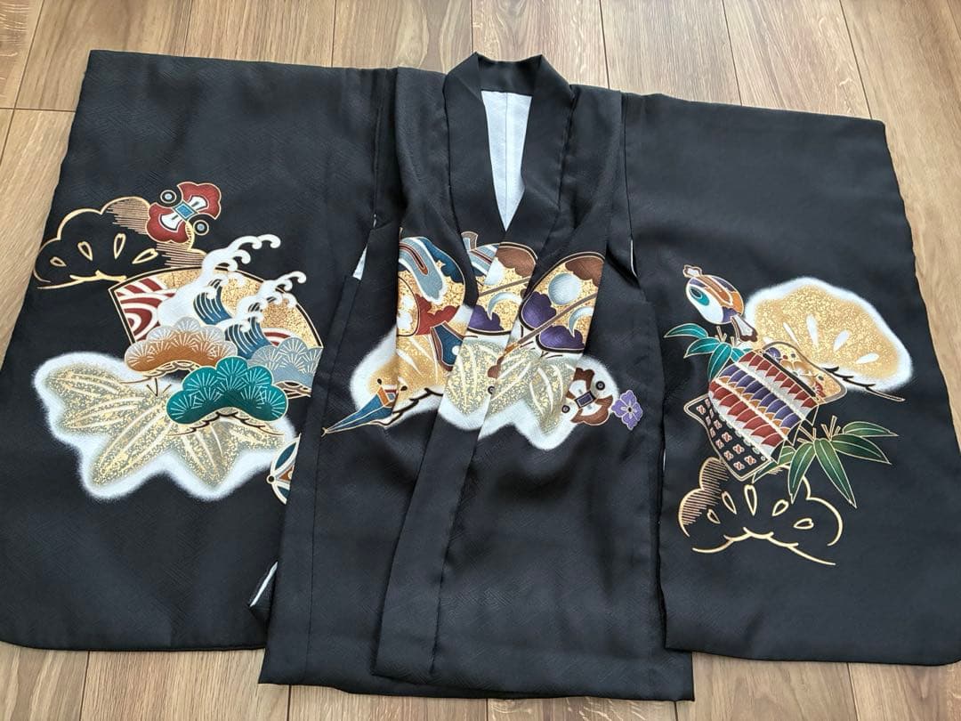 七五三　5歳　袴　着物　男の子　フルセット