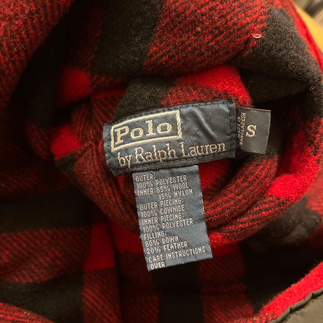 90s RALPH LAURENラルフローレン レザーヨーク リバーシブルベスト