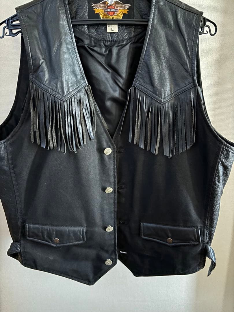 Harley-Davidson フリンジ レザーベストsize L