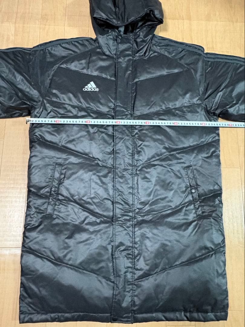 adidas ブラック ベンチコート