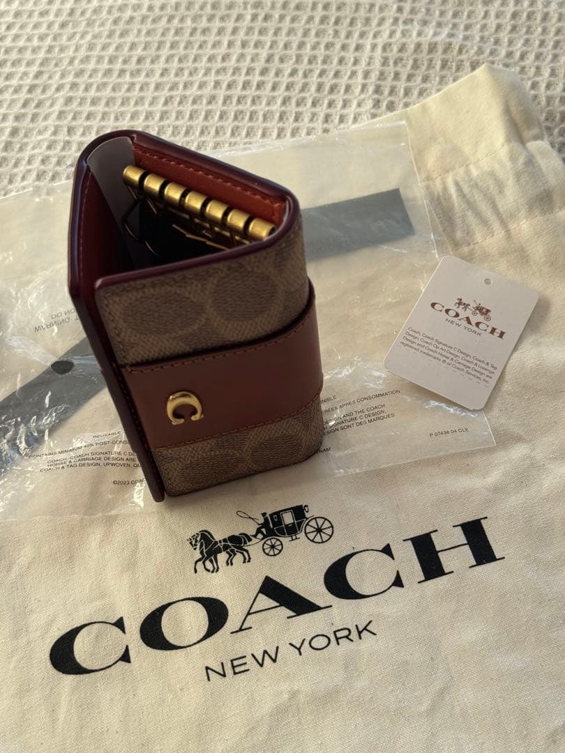 正規品•新品COACH コーチ6リング キー ケース・シグネチャー キャンバス