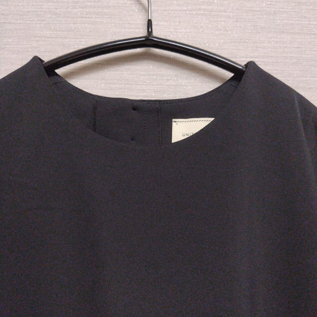 ユナイテッドアローズ SPONGY バックパールペプラムブラウス ブラック 38