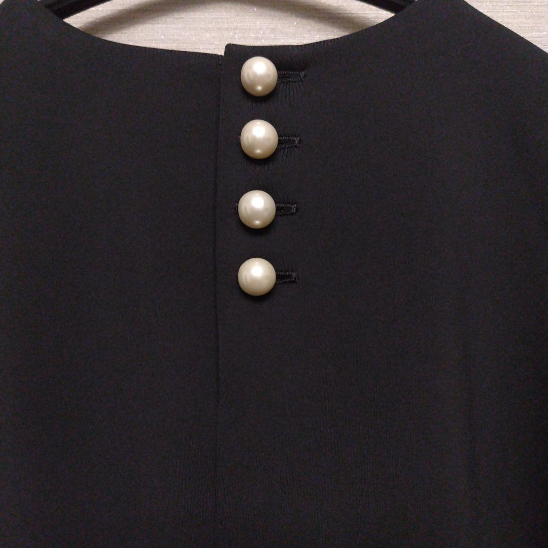 ユナイテッドアローズ SPONGY バックパールペプラムブラウス ブラック 38