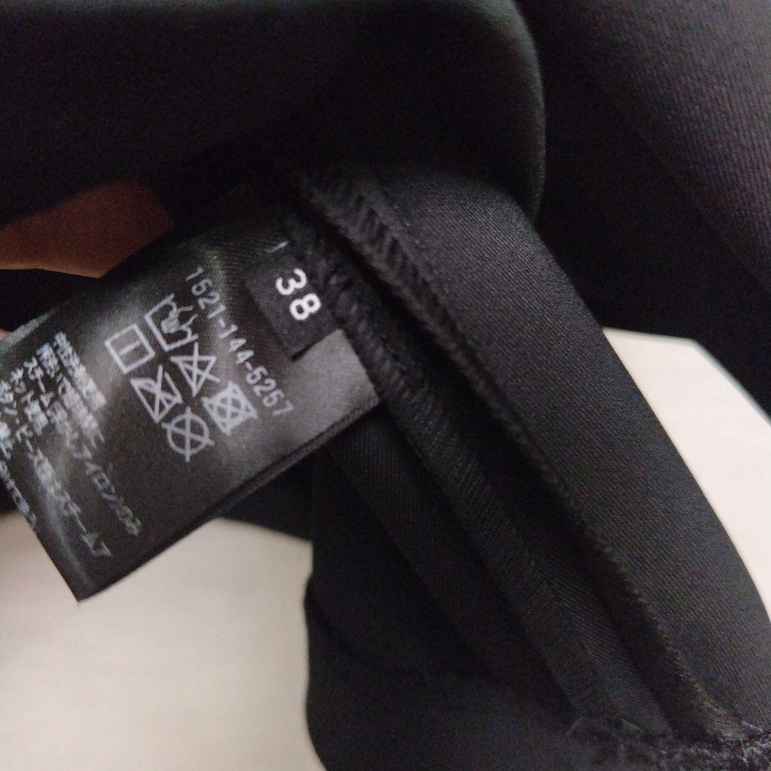 ユナイテッドアローズ SPONGY バックパールペプラムブラウス ブラック 38