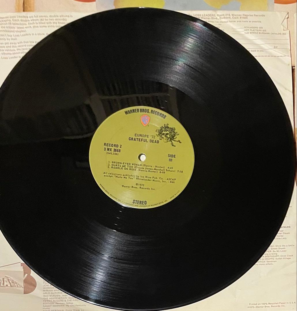 希少USオリジナルLP グレイトフルデッド　ヨーロッパ72