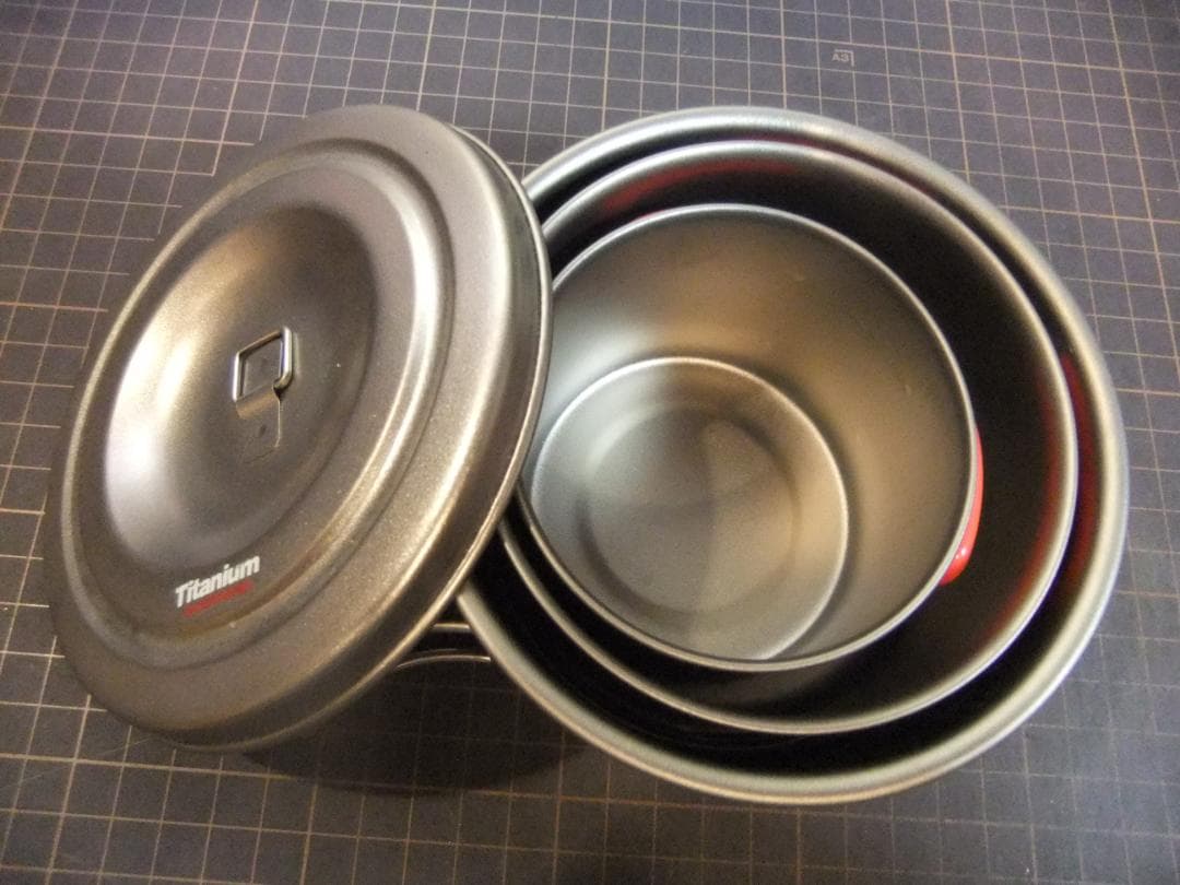 エバニュー (EVERNEW) チタンクッカー スタッキング５点セット