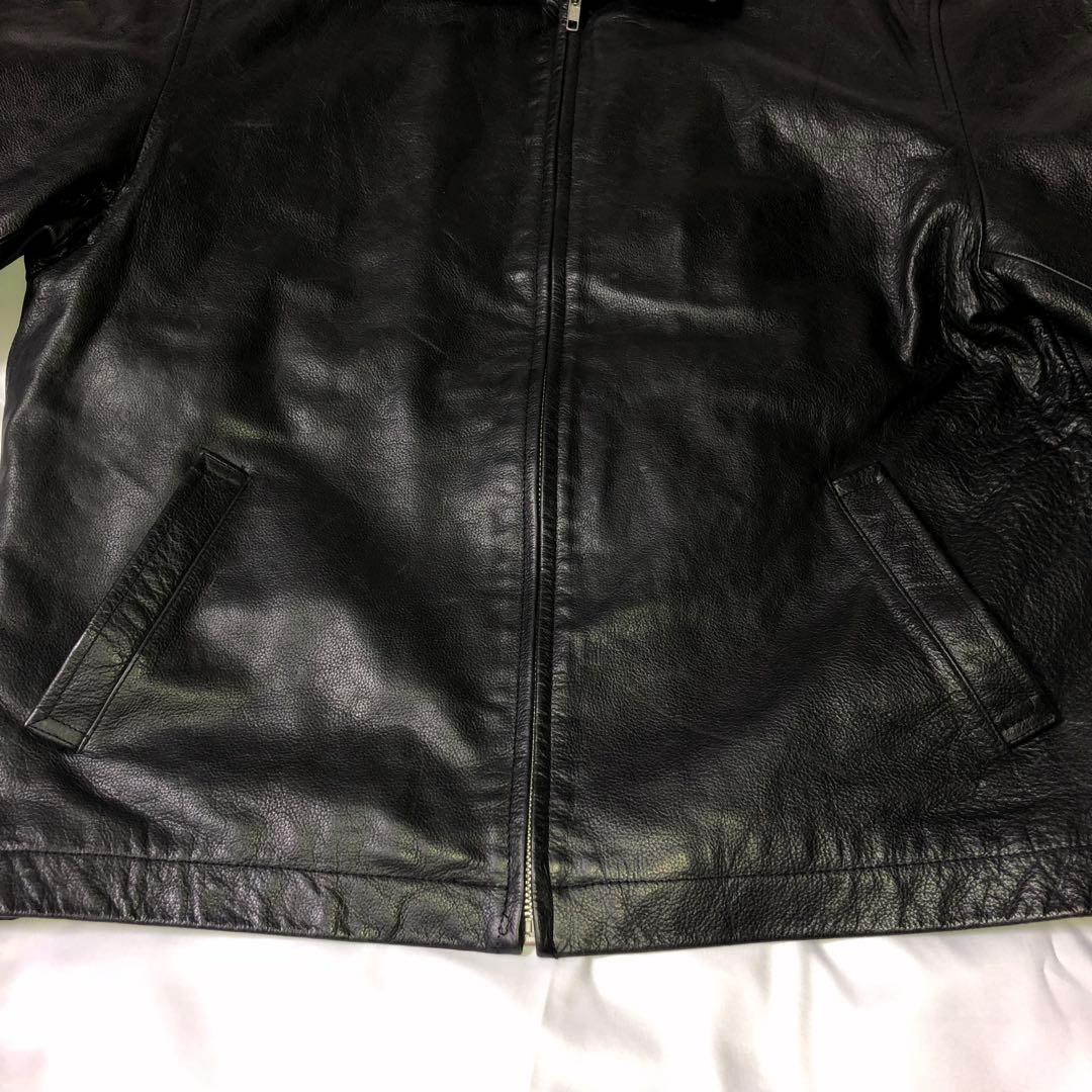 【美品】OLD GAP レザー ジャケット 黒 ギャップ Ｍ 90s