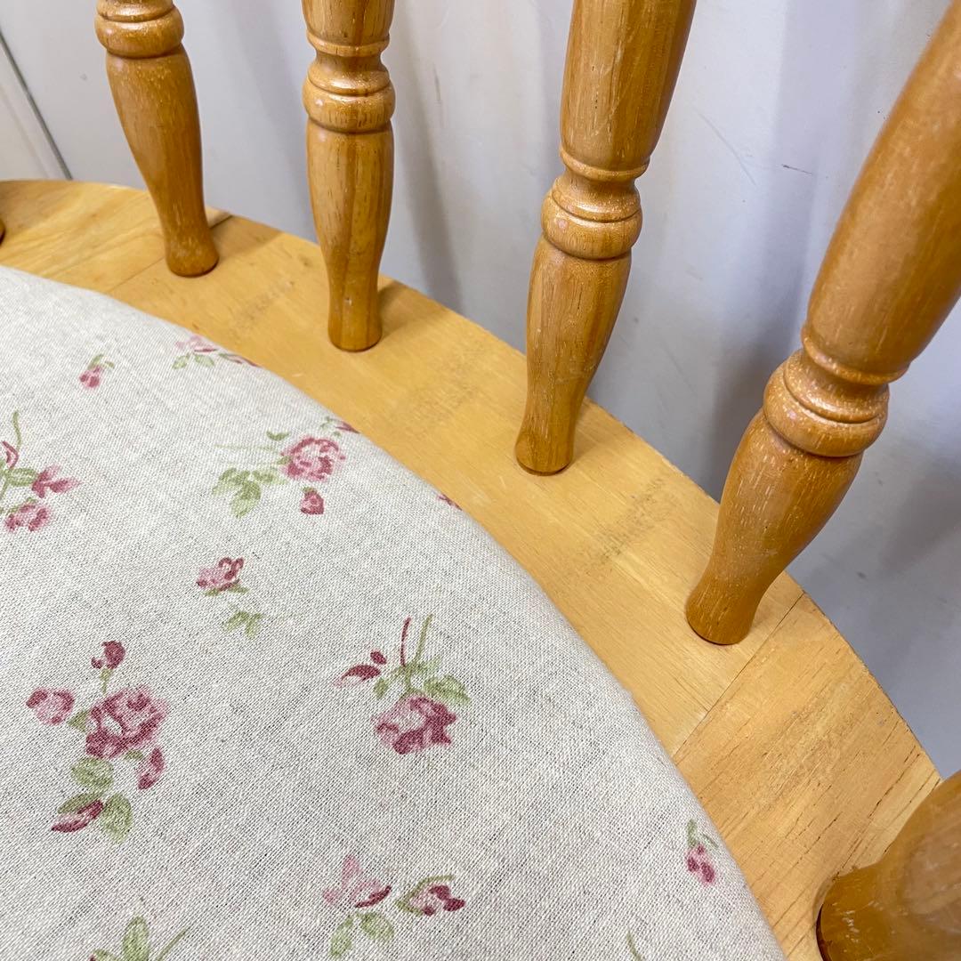 ミキモク ダイニングチェア③ ウィンザーチェア 椅子 チェア 北欧スタイル 花柄