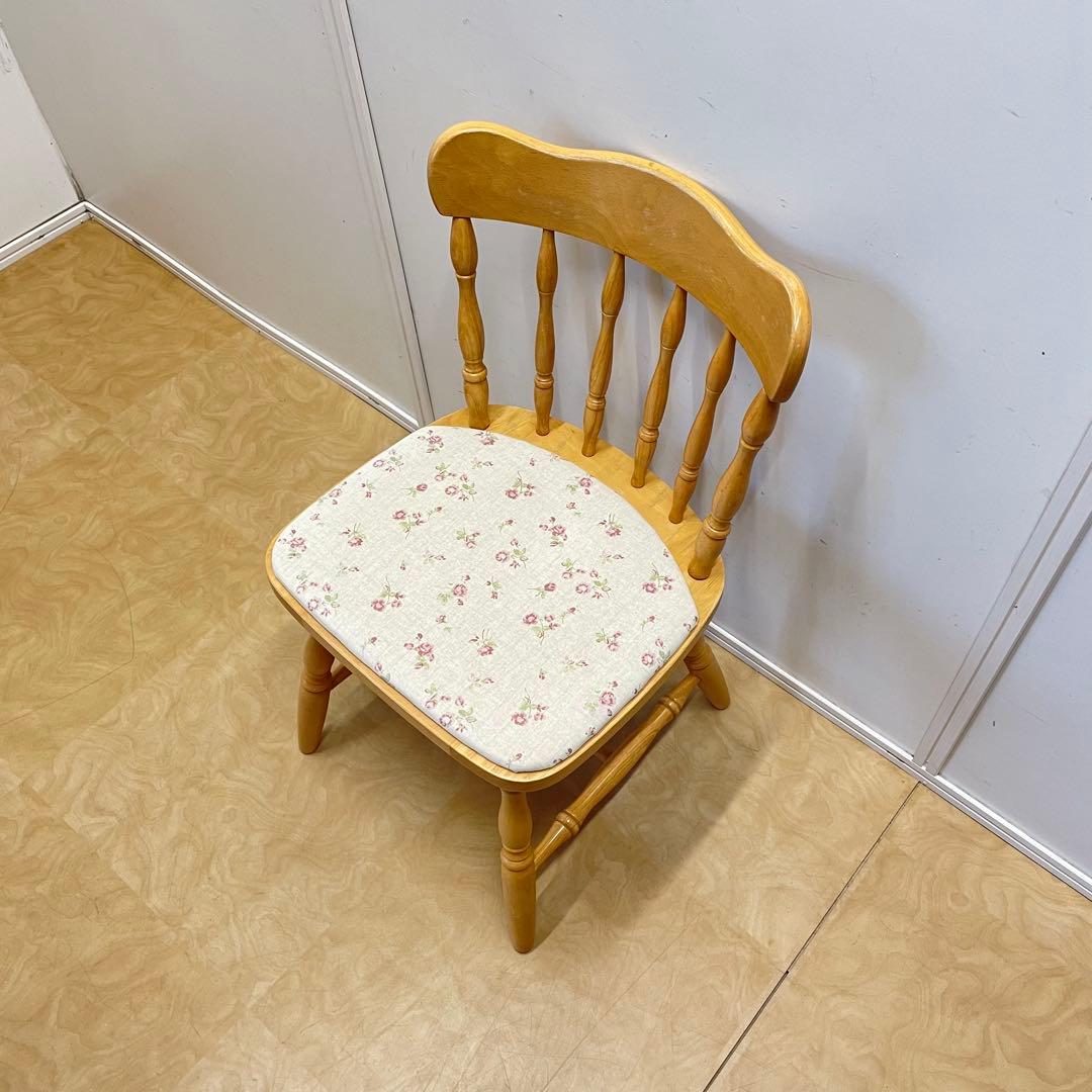 ミキモク ダイニングチェア③ ウィンザーチェア 椅子 チェア 北欧スタイル 花柄