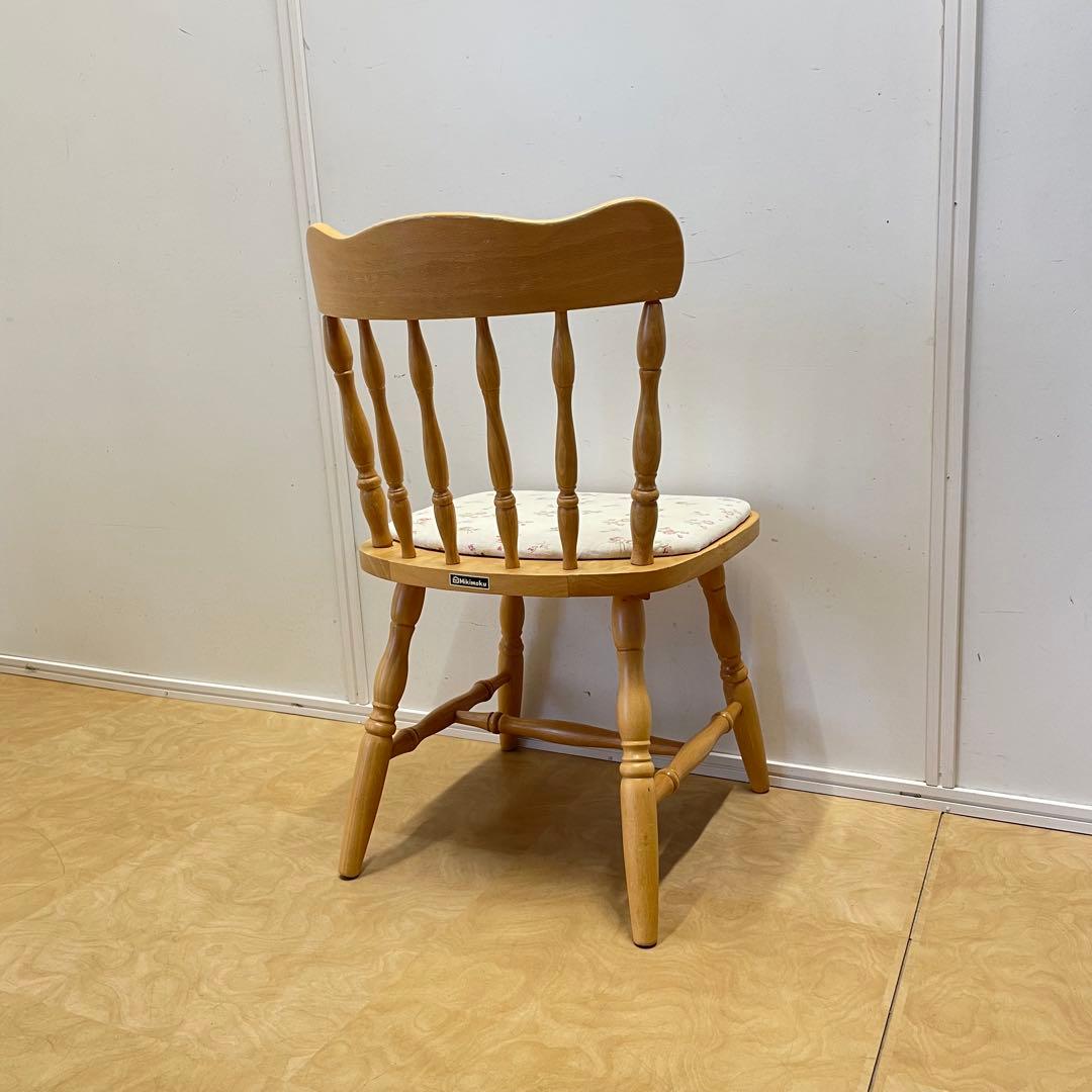 ミキモク ダイニングチェア③ ウィンザーチェア 椅子 チェア 北欧スタイル 花柄