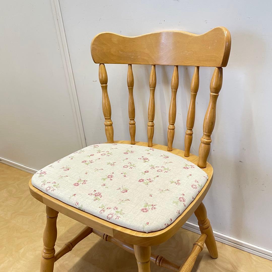 ミキモク ダイニングチェア③ ウィンザーチェア 椅子 チェア 北欧スタイル 花柄
