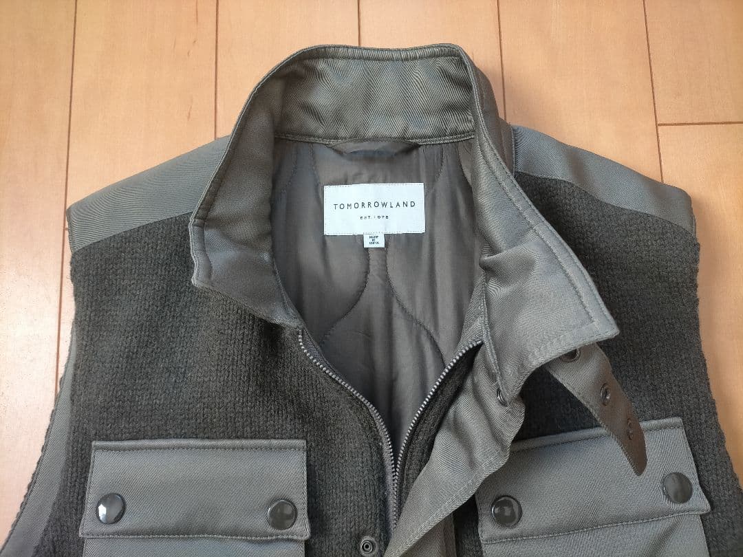TOMORROWLAND カーキ キルティングベスト