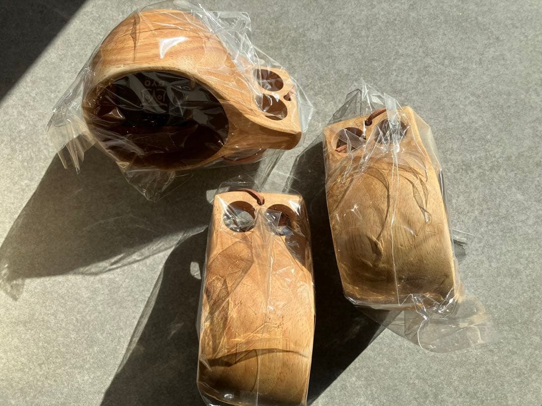 【新品】OYO 木製ウッドカップ ククサ 200ml 3個セット