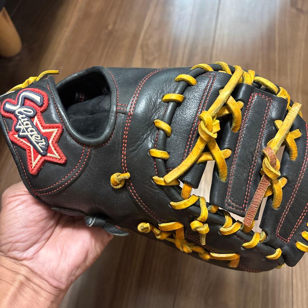 スラッガー 野球グローブ アグレッシブ 黒/黄色少年用