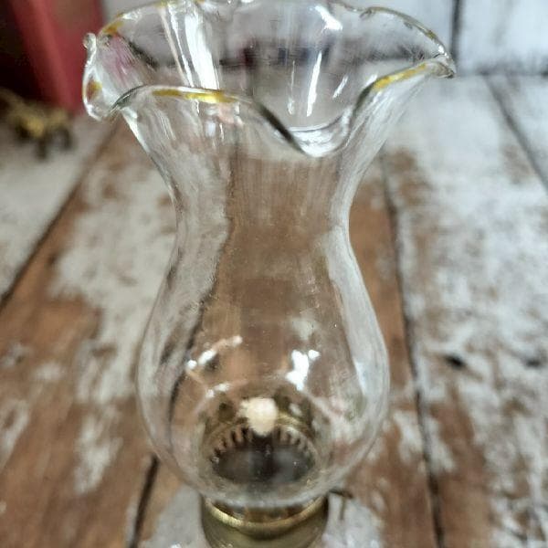 ヴィンテージ スタッズ ガラス オイルランプ 硝子 照明 キャンプ アウトドア