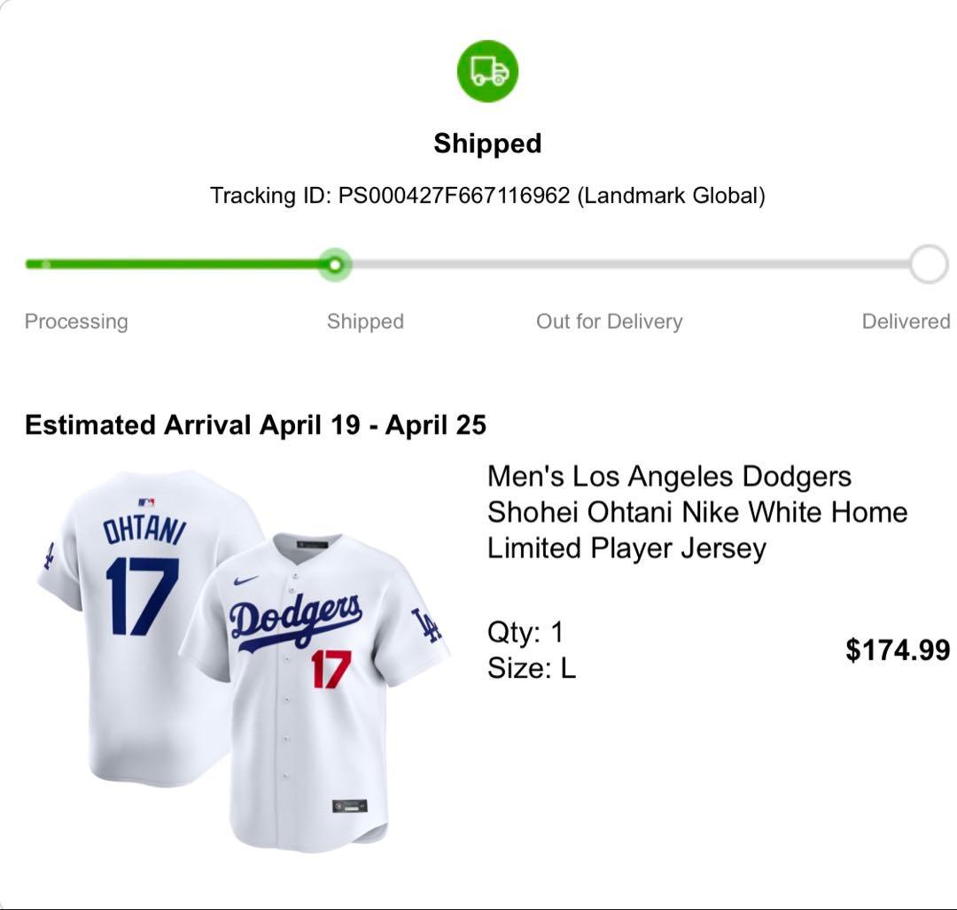 Nike Dodgers ユニフォーム Ohtani 17 ドジャース 大谷翔平