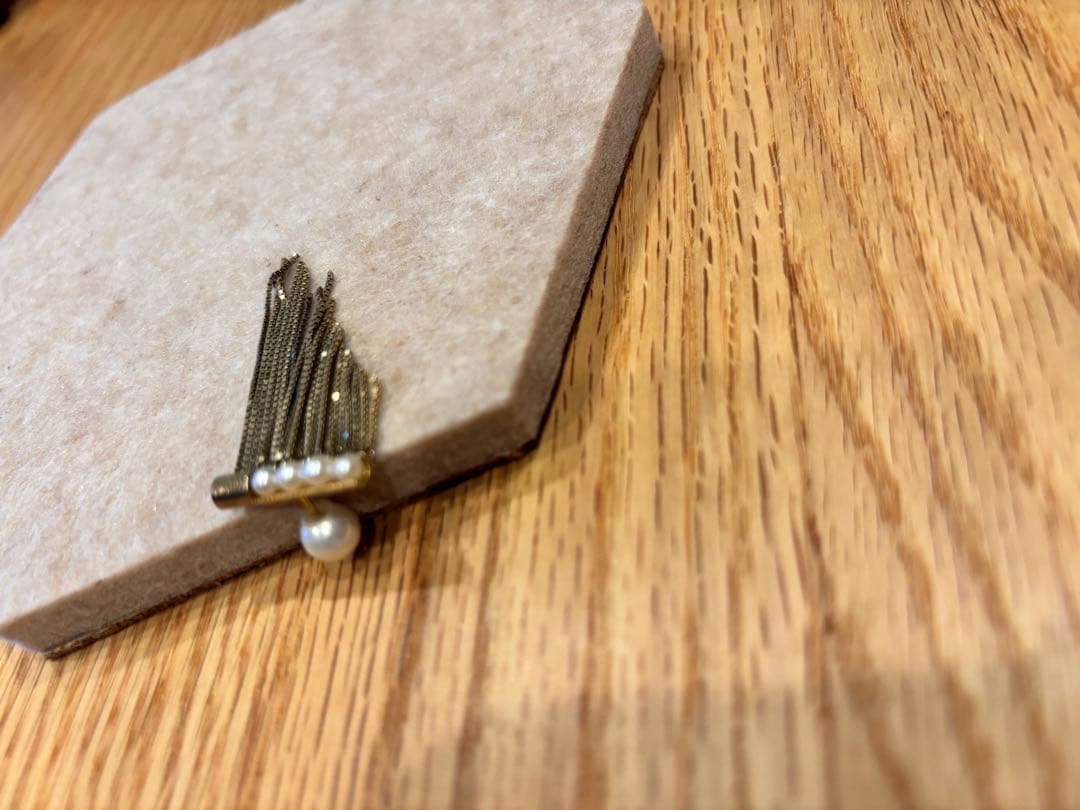 yum. / k18 ゴールド フリンジ パール ピアス