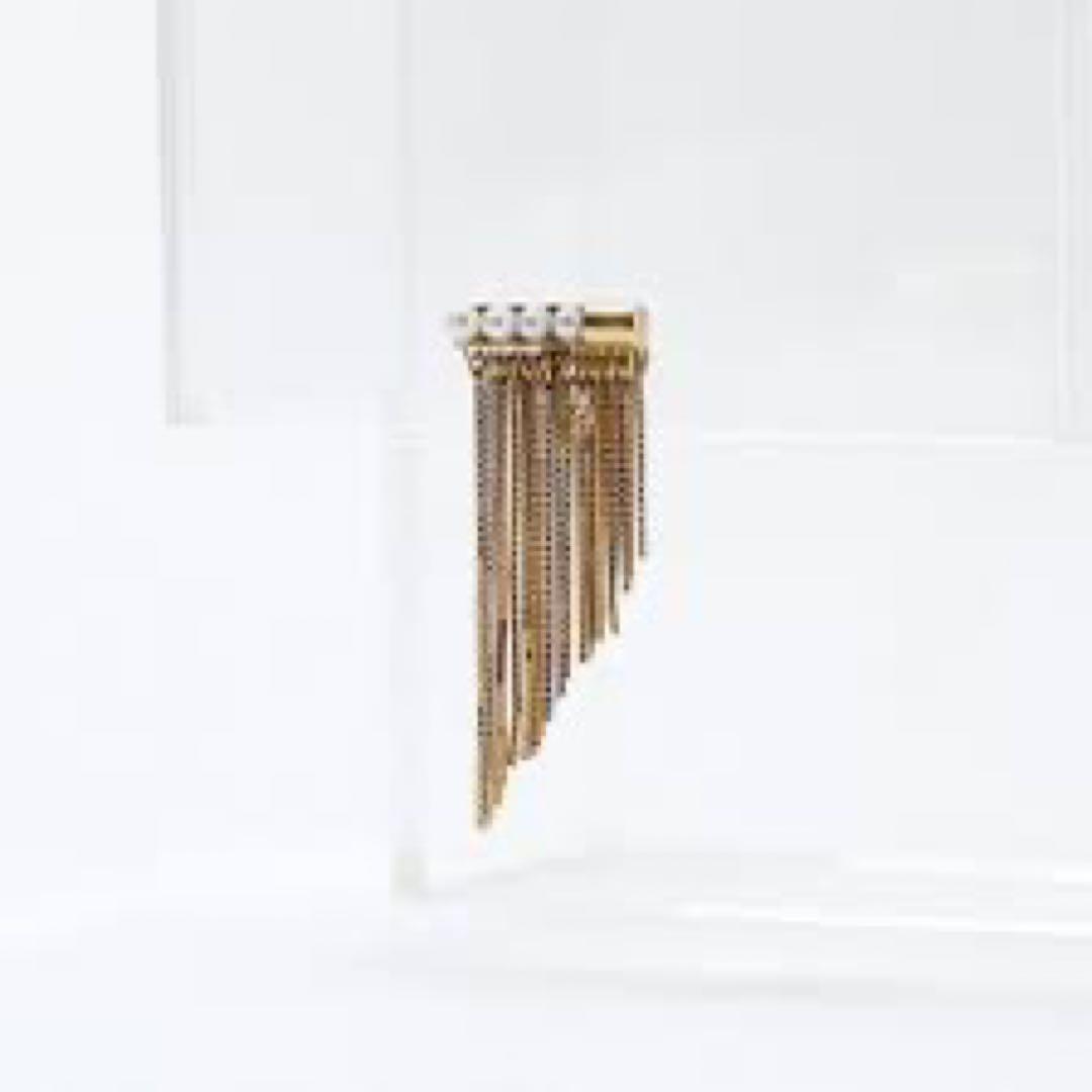 yum. / k18 ゴールド フリンジ パール ピアス