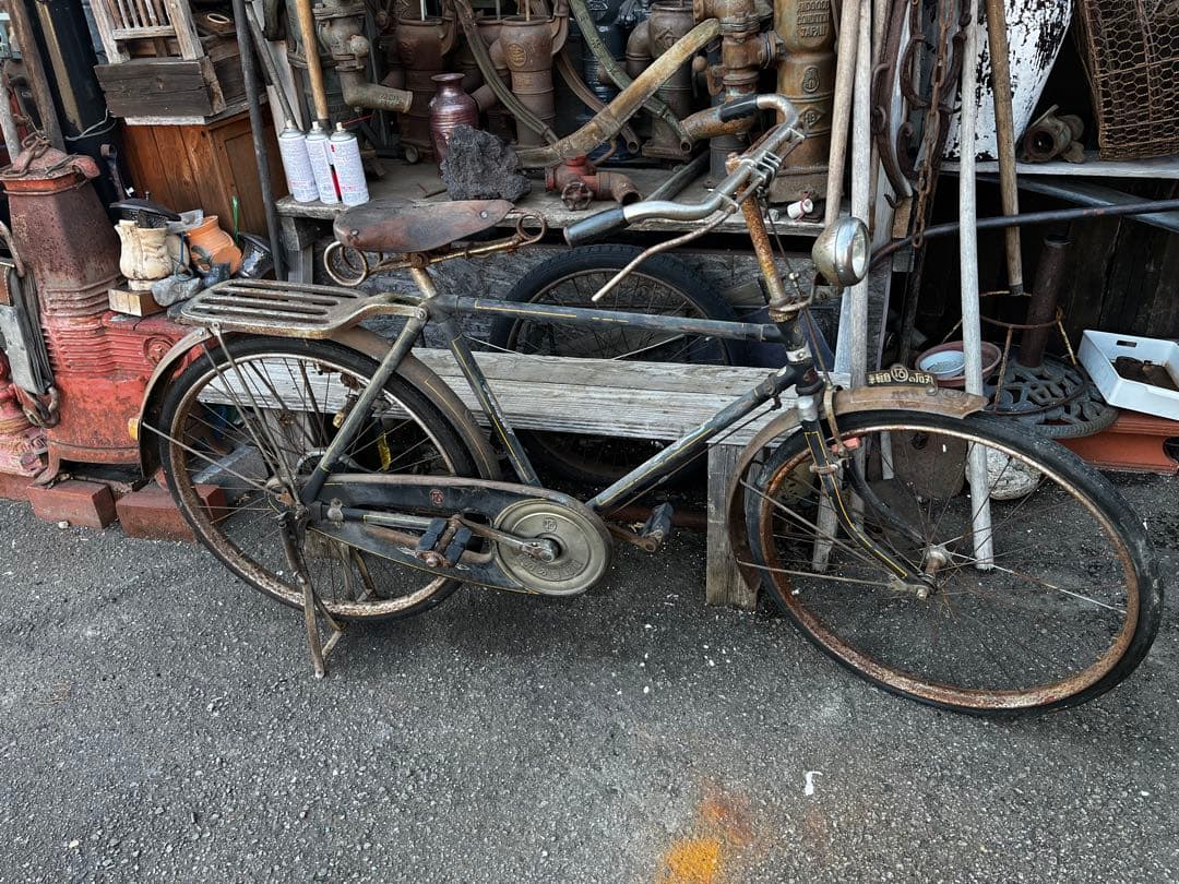 丸石自転車、昭和レトロ丸石自転車、レトロ運搬車、自転車運搬車、丸石自転車運搬車
