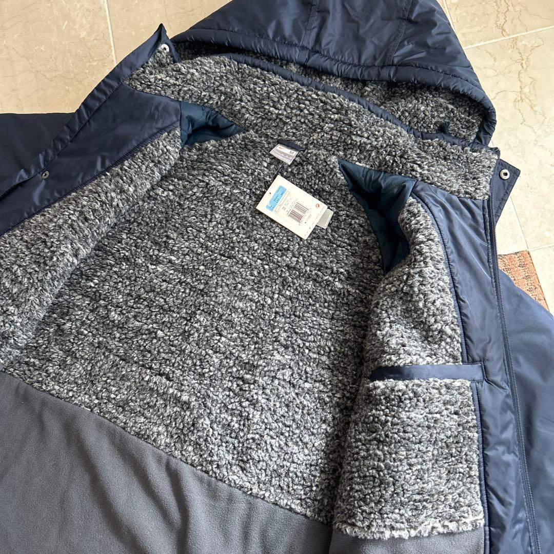 未使用タグ★NIKE 11000円 撥水 防寒 ベンチコート M 紺色 中綿ボア