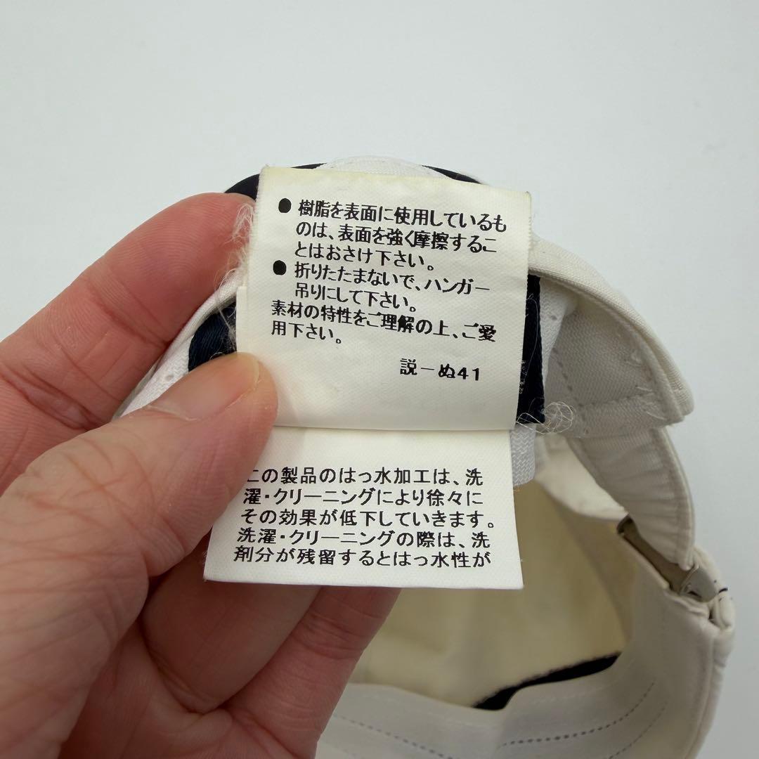 【BURBERRY GOLF】帽子 ロゴ刺繍 高級感 アイボリー ゴルフウェア